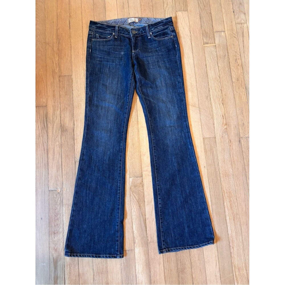Paige Laurel Canyon Jeans Size 29 Dark Wash Bootcut Flare Low Rise